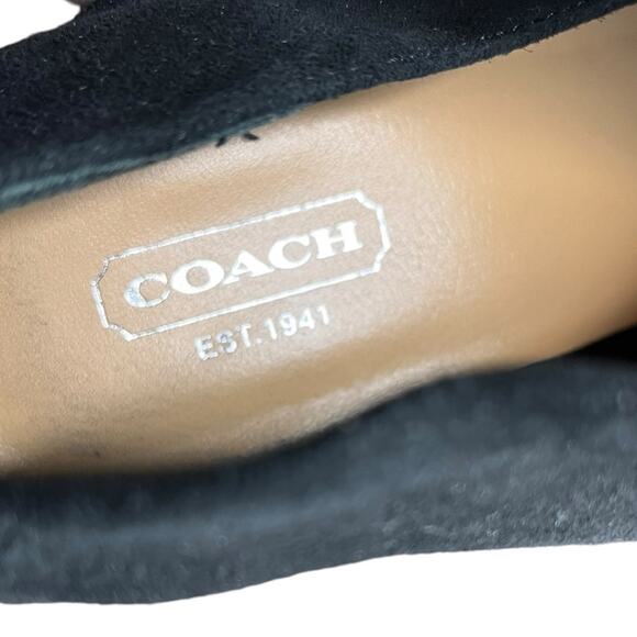 COACH Astrid Black Soft Suede High Heel Ankle Bootie Women’s Size 9 - Picture 9 of 12